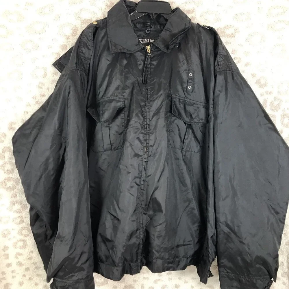 Tact Squad Bomber Jacket Mens Sz 4XL Security Services Winter Quilted Liner hood - Picture 1 of 12